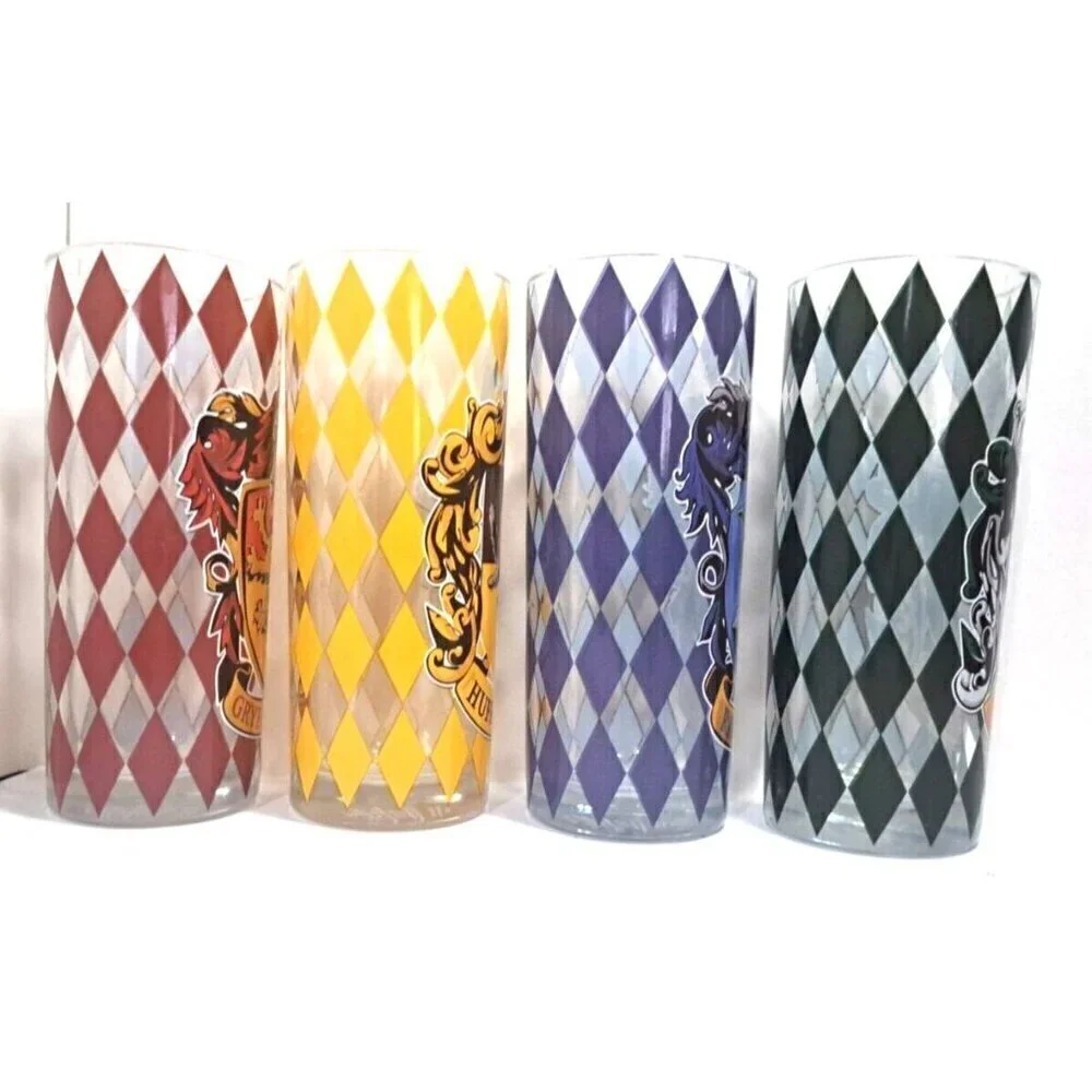 Silver Buffalo Harry Potter Hogwarts Houses 10 oz. Glasses Set of Four